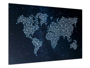 Schilderij - Astronomische wereldkaart