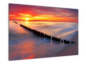 Obraz - Sunset, Baltic Sea, Poland