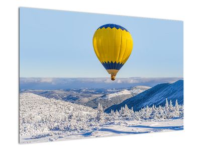 Kép - repülés a téli táj felett