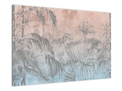 Obraz - Tropické rastliny na stene