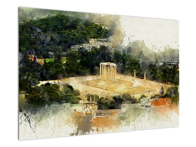 Obraz - Chrám Dia, Atény, Grécko