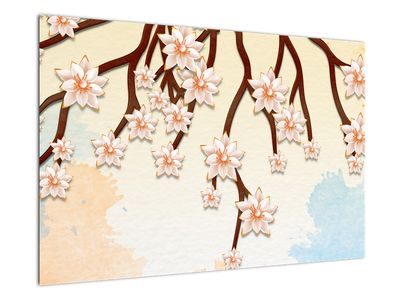 Obraz - Kwiaty na gałęziach, kolorowe