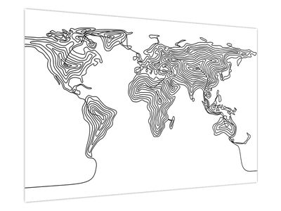 Obraz - Mapa w liniach