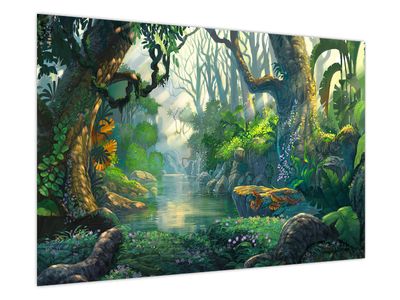 Obraz - Ilustrácia tropického lesa