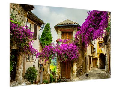 Bild auf Leinwand - Mediterrane Faulenzergasse