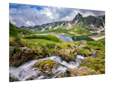 Bild auf Leinwand - Blick auf den Berg Rila