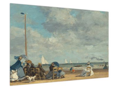 Obraz - Eugène Boudin, Beach  at Trouville, reprodukcje