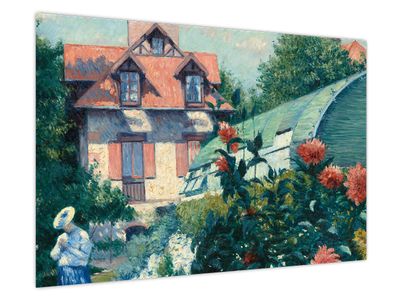 Obraz - Gustave Caillebotte, Dahlias, Garden at Petit Gennevilliers, reprodukcje