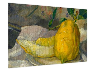 Bild auf Leinwand - French 19th Century, Melon and Lemon, Reproduktionen