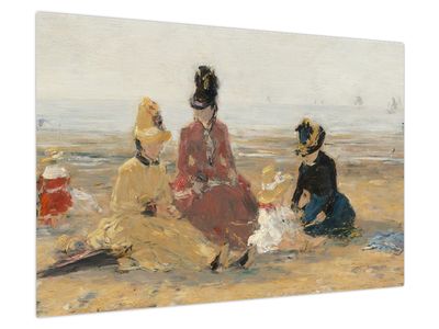 Obraz - Eugène Boudin, On the Beach, Trouville, reprodukcje