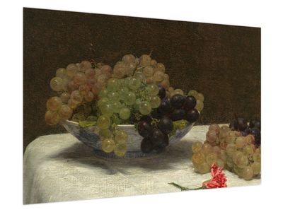 Obraz - Henri Fantin-Latour, Still Life with Grapes and a Carnation, reprodukcje