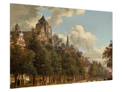 Obraz - Jan van der Heyden, View Down a Dutch Canal, reprodukcje