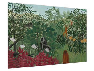 Obraz - Henri Rousseau, Tropical Forest with Monkeys, reprodukcje