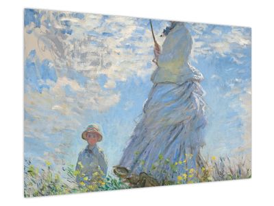 Obraz - Claude Monet, Woman with a Parasol - Madame Monet and Her Son, reprodukcje