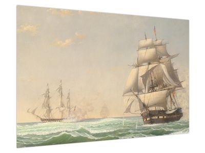 Obraz - Fitz Henry Lane, The United States Frigate President Engaging the British Squadron, reprodukcia