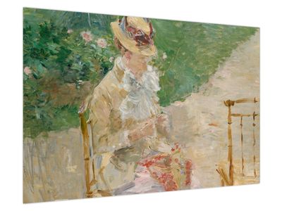 Obraz - Berthe Morisot, Young Woman Knitting, reprodukcje