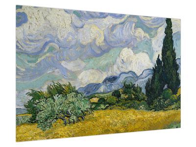 Obraz - Vincent van Gogh, Wheat Field with Cypresses, reprodukcje