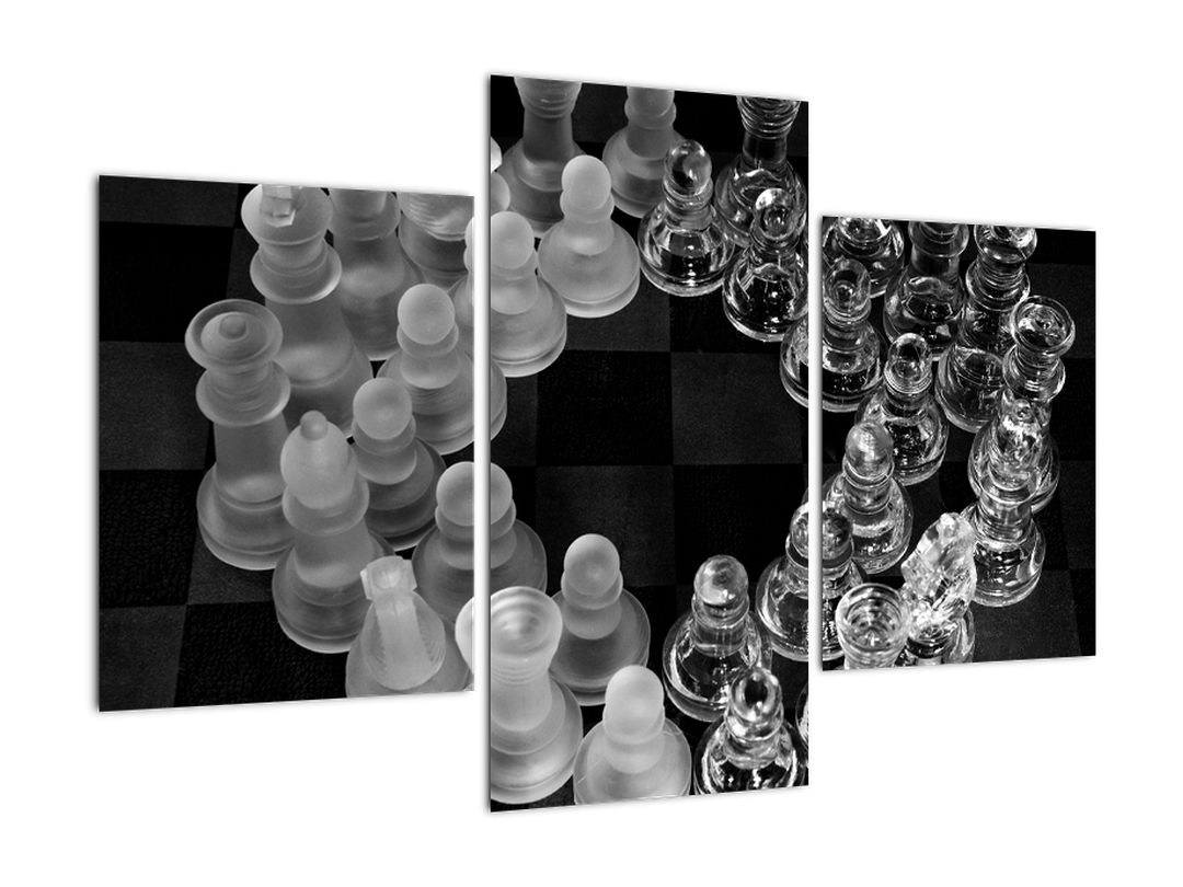 Obraz - černobílé šachy (V020598V90603PCS)