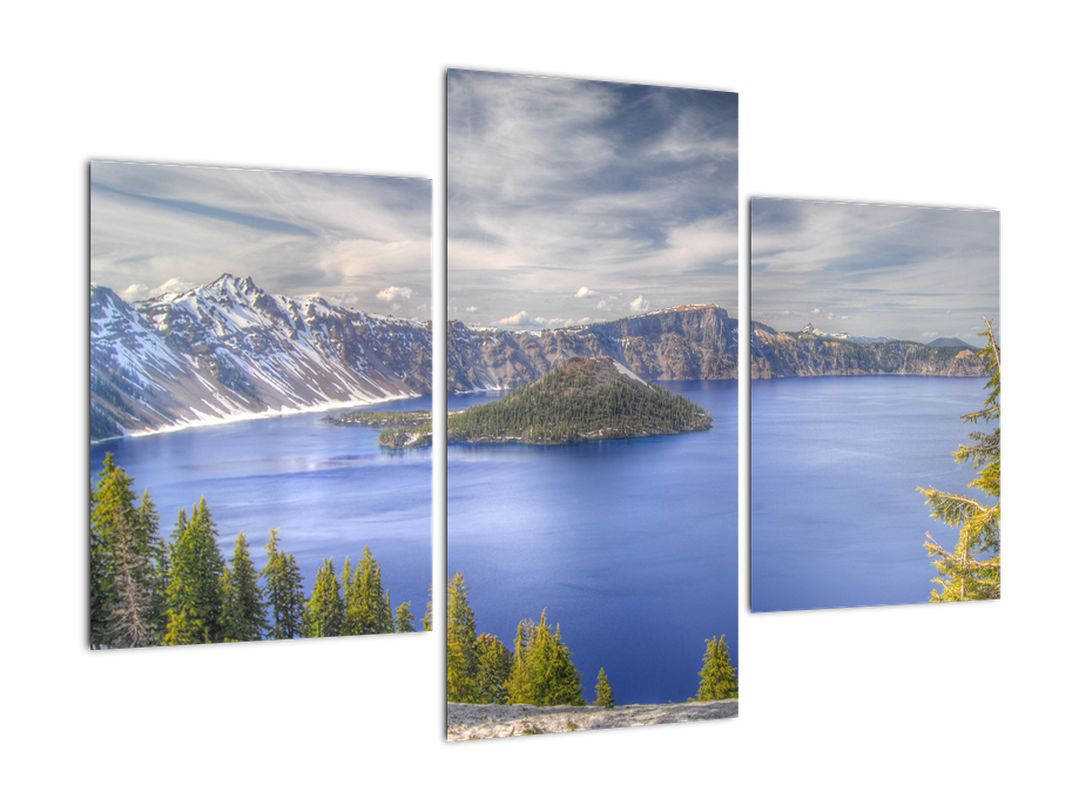 Obraz horského jezera (V020644V90603PCS)