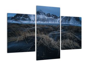 Obraz z widokiem na islandzkie szczyty