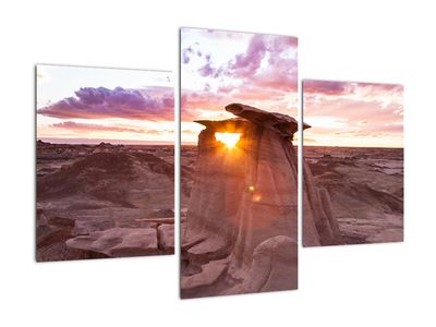 Slika - sončni zahod v puščavi