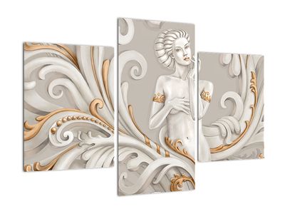 Tablou - Imagine a zeiței într-un fundal ornamental