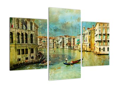 Tablou - Canalul de la Veneția și gondole