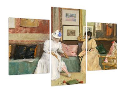 Obraz - William Merritt Chase, A Friendly Call, reprodukcje