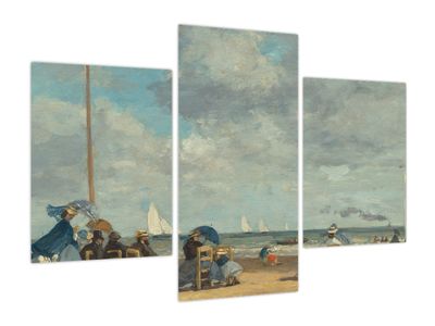 Obraz - Eugène Boudin, Beach  at Trouville, reprodukcje