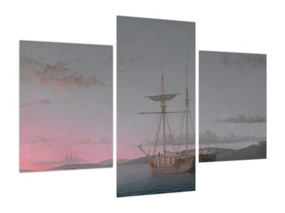 Obraz - Fitz Henry Lane, Lumber Schooners at Evening on Penobscot Bay, reprodukcje