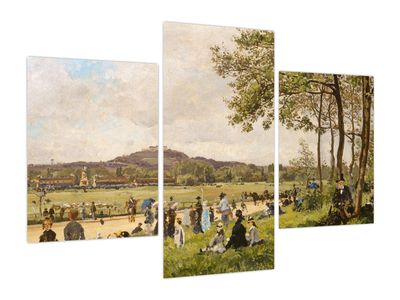 Obraz - French 19th Century, Race Course at Longchamps, reprodukcje