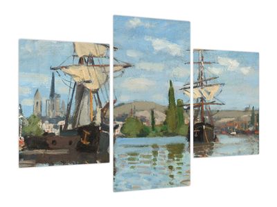 Obraz - Claude Monet, Ships Riding on the Seine at Rouen, reprodukcje