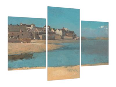 Obraz - Odilon Redon, Village by the Sea in Brittany, reprodukcje