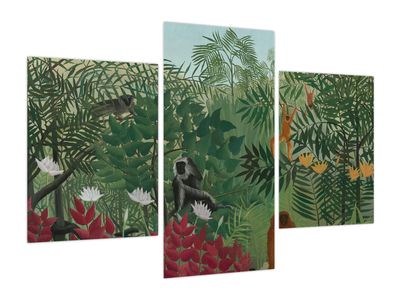 Obraz - Henri Rousseau, Tropical Forest with Monkeys, reprodukcje