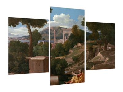 Obraz - Nicolas Poussin, Landscape with Saint John on Patmos, reprodukcje