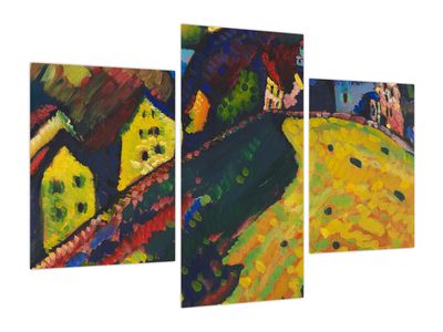 Obraz - Vasily Kandinsky, Houses at Murnau, reprodukcje