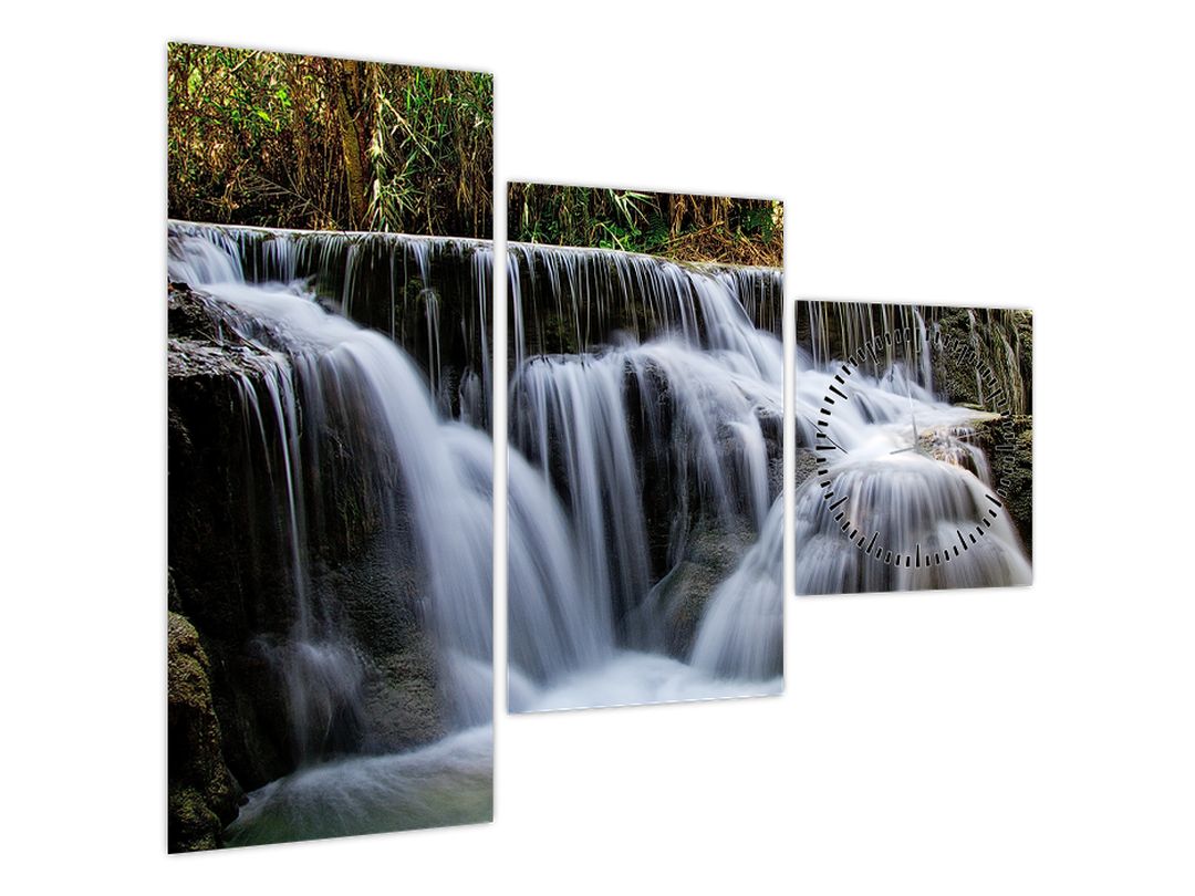 Obraz - Kaskády vodopádů (s hodinami) (V022543V9070C)