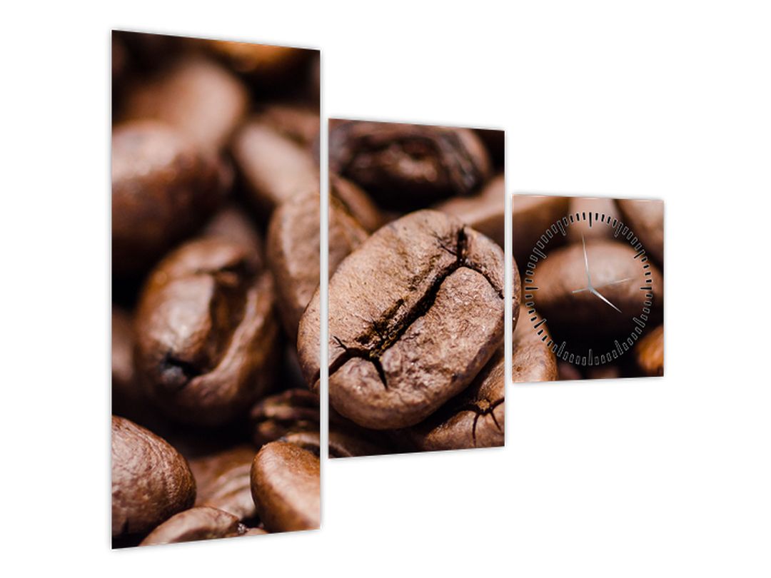 Obraz kávových zrn (s hodinami) (V022618V9070C)