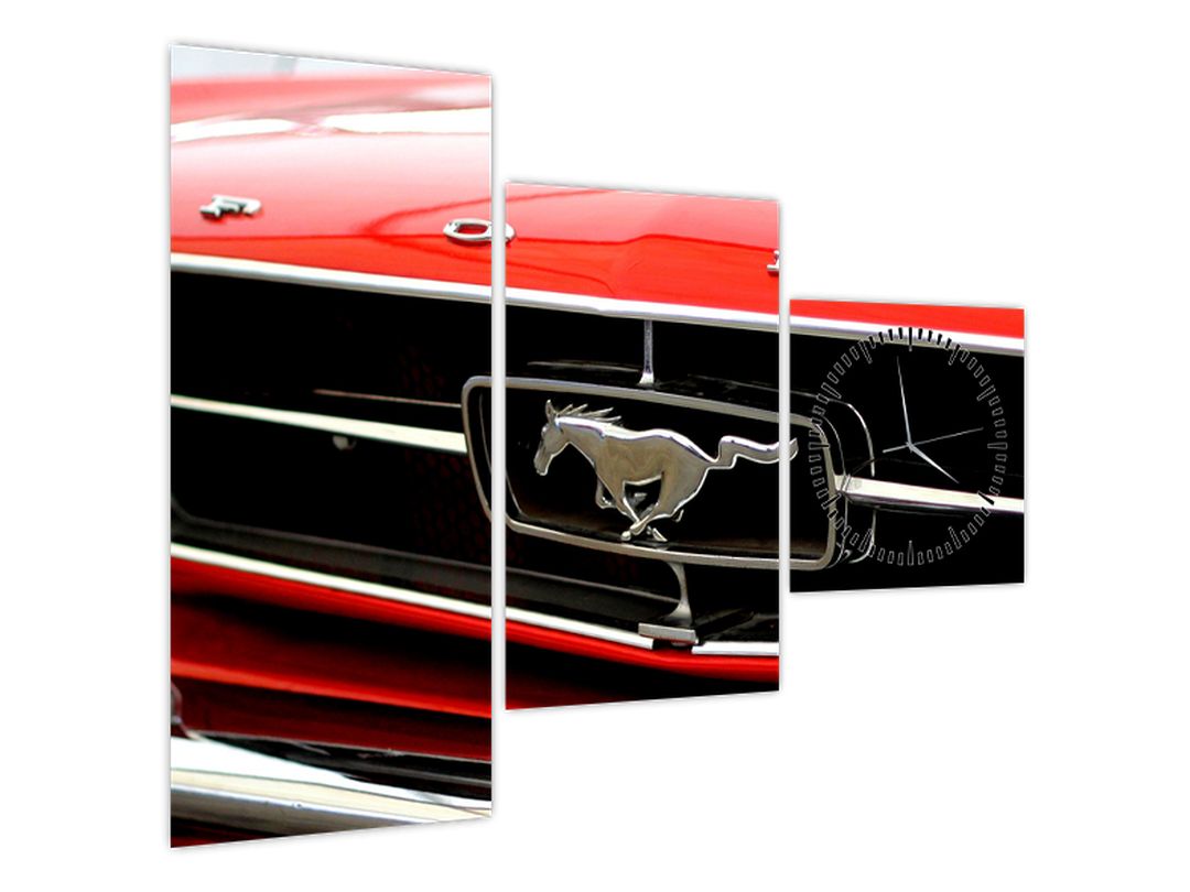 Obraz - Detail červeného auta (s hodinami) (V022723V9070C)