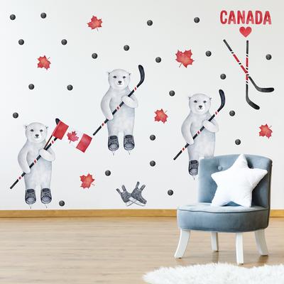 Samolepky na zeď – Hokej v Kanadě