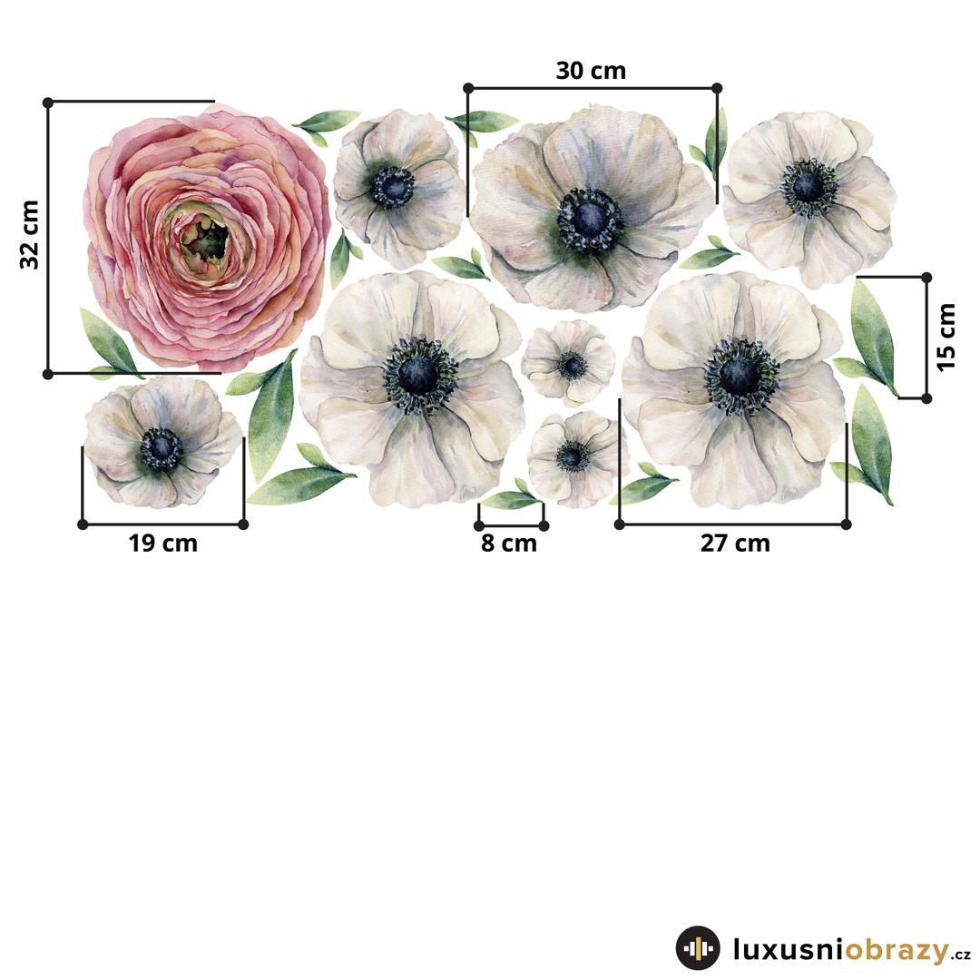 Samolepky na zeď – Květy I. (L080042)