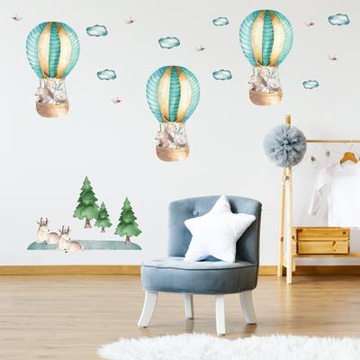 Naklejki na ścianę - Zwierzątka w balonach