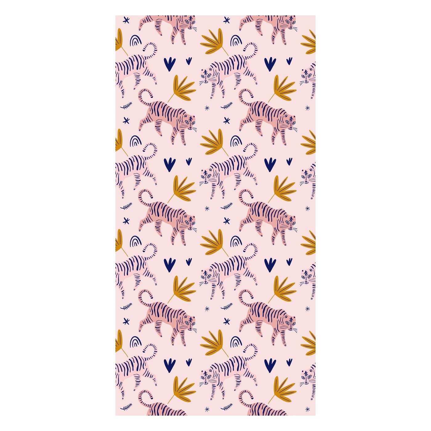 Tapeta - Tygři v růžových odstínech (T110019)