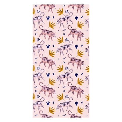 Tapeta - Tygrysy w różowych odcieniach