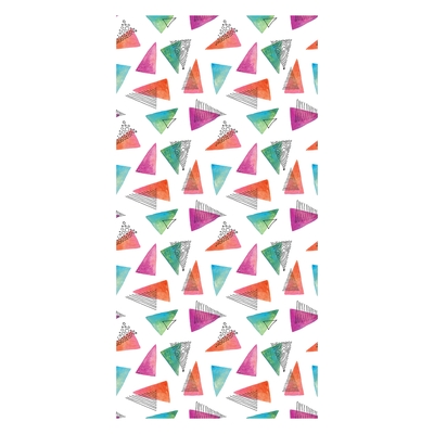 Tapeta - Barvni trikotniki v hladnih odtenkih
