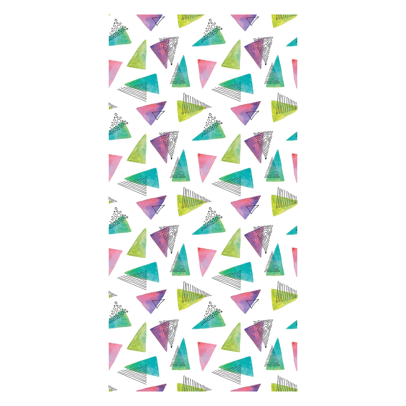 Tapeta - Barvni trikotniki v zelenih odtenkih (T110029)