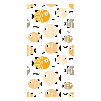 Tapeta - Motyw rybek, żółta