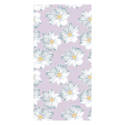 Tapeta - Beli cvetovi na rožnatem ozadju