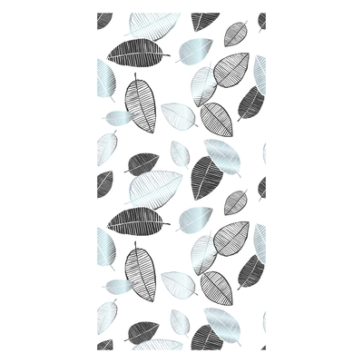 Behang - Zilveren bladeren