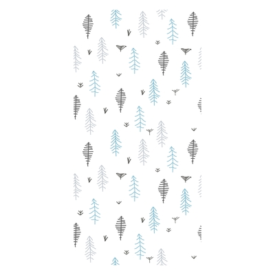 Tapeta - Motiv gozda v modro-sivi